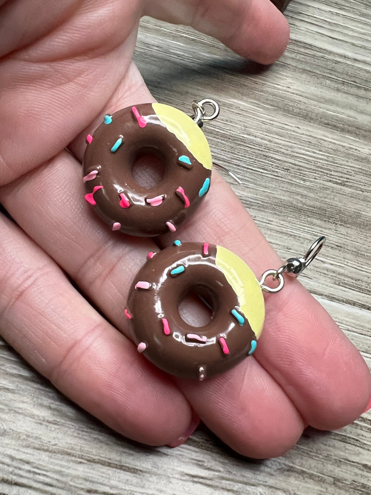 Cute Chocolate Donut Earrings