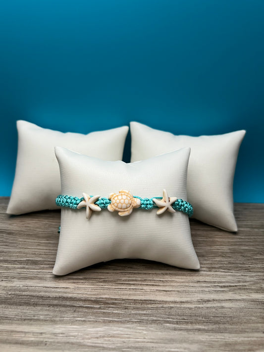 Blue Star And Turtle Bracelet