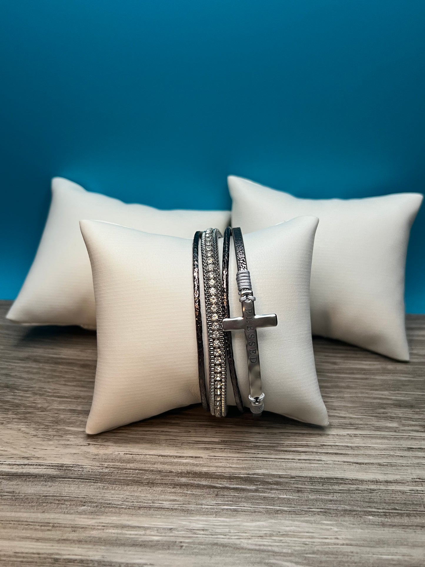 Cute Gray Cross Magnetic Bracelet