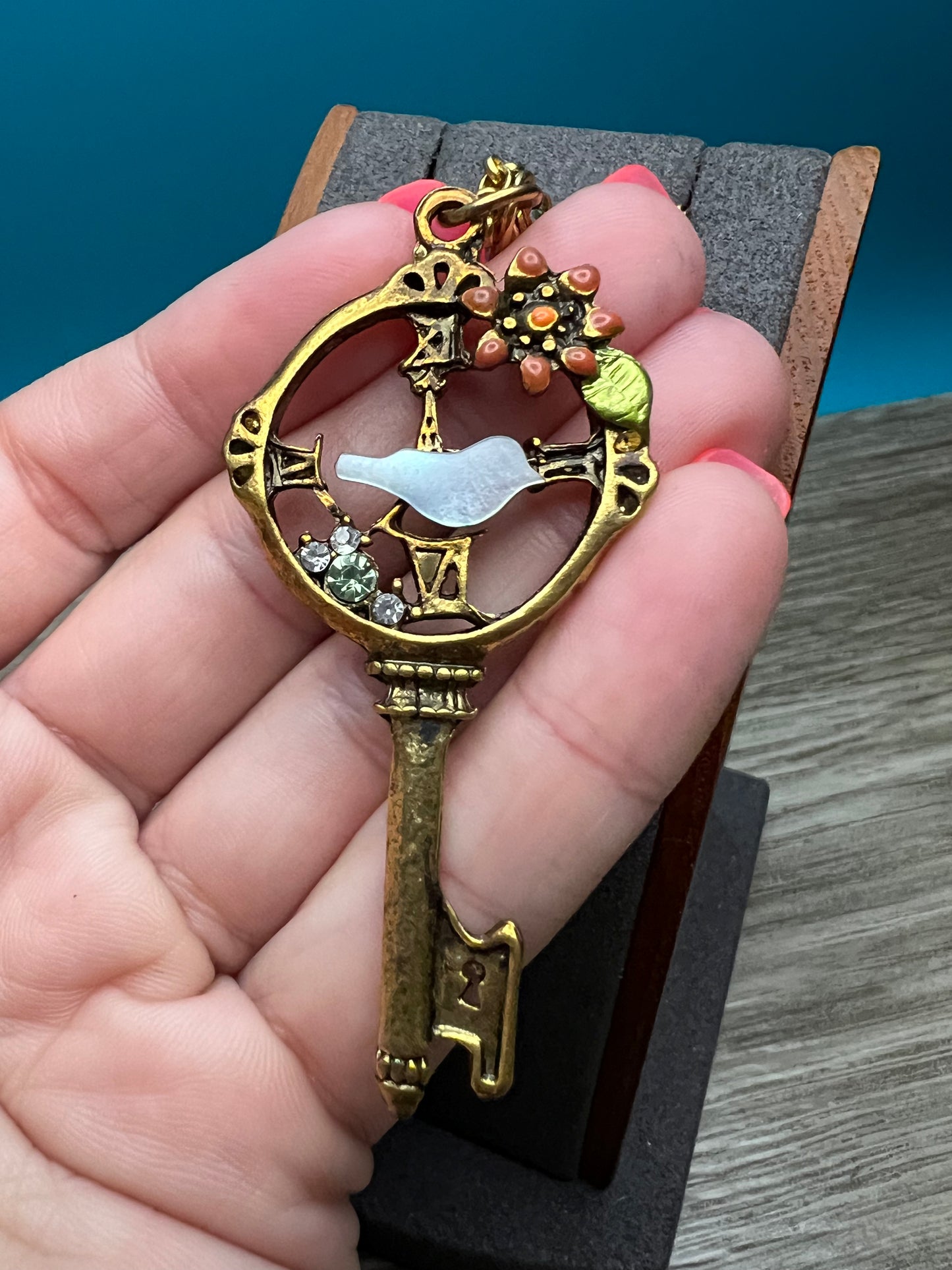 Cute Key  Bird Key Necklace