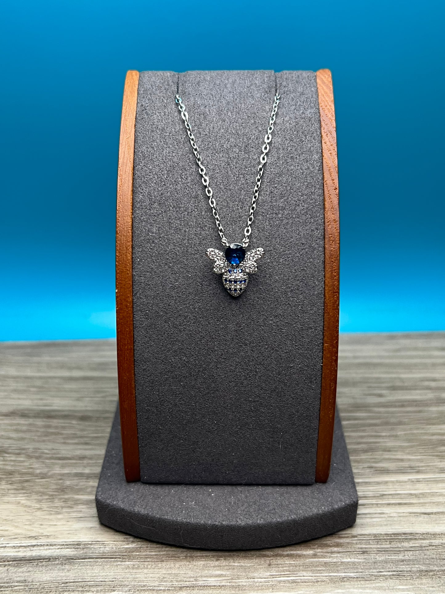 Beautiful Blue Bee Necklace