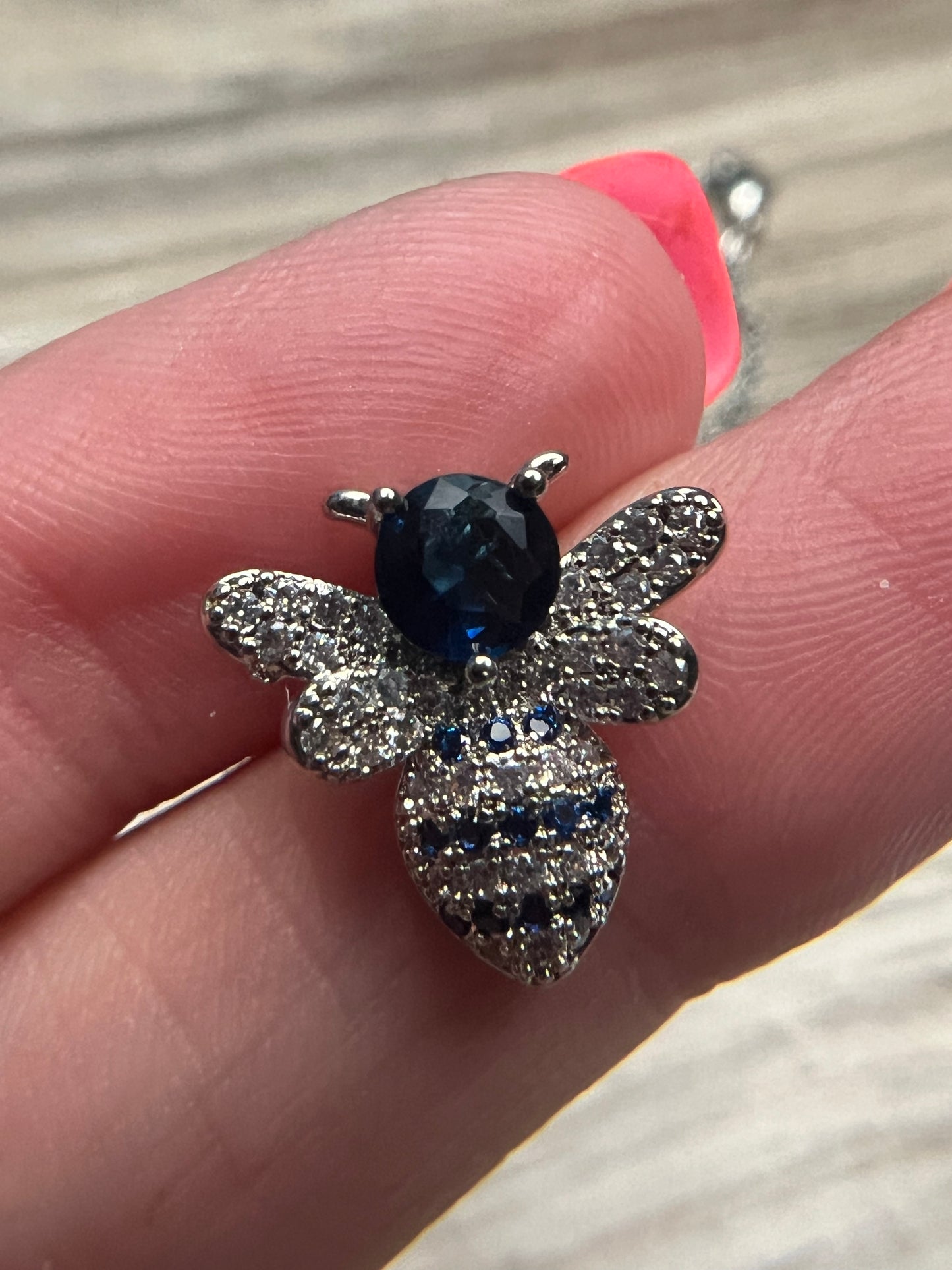 Beautiful Blue Bee Necklace