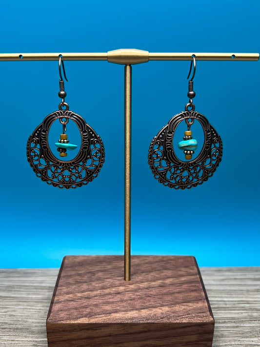 Cute Blue Stone Earrings