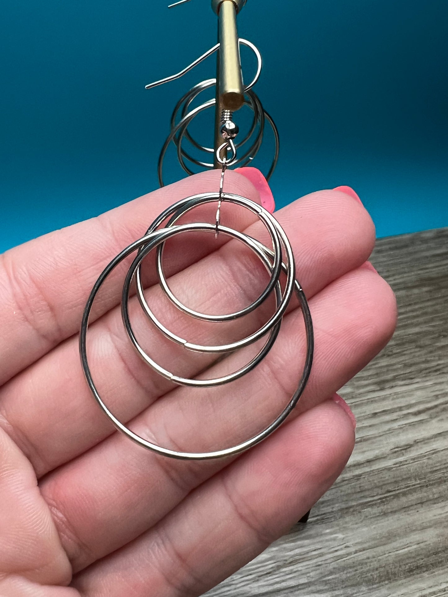 Cute Silver Circle Earrings