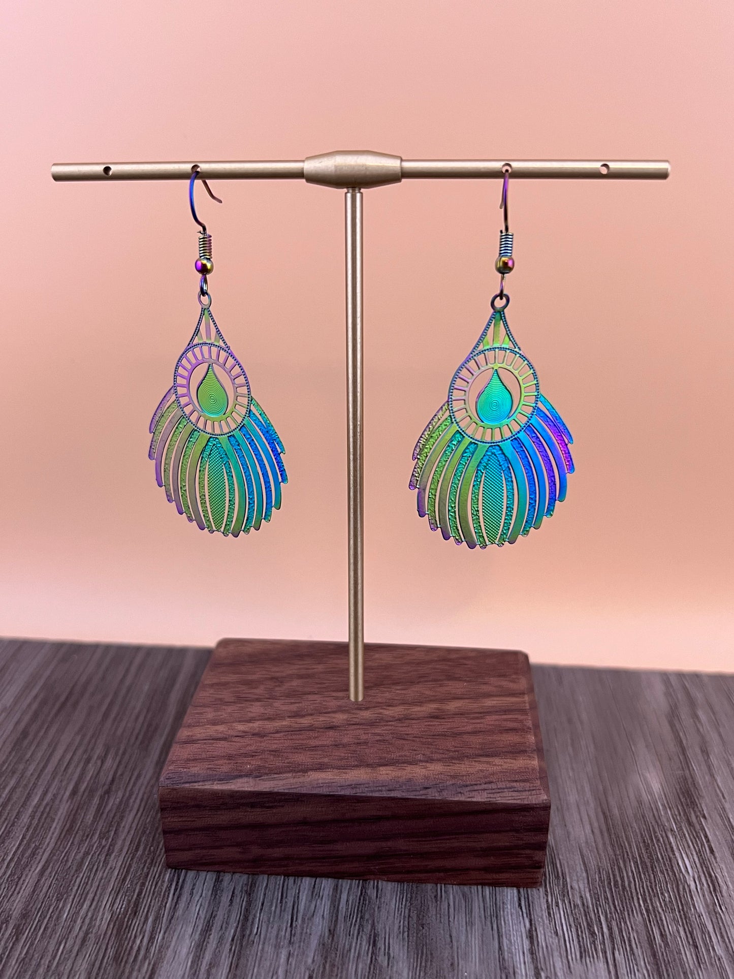 Very Cute Oil Spill Metal Earrings