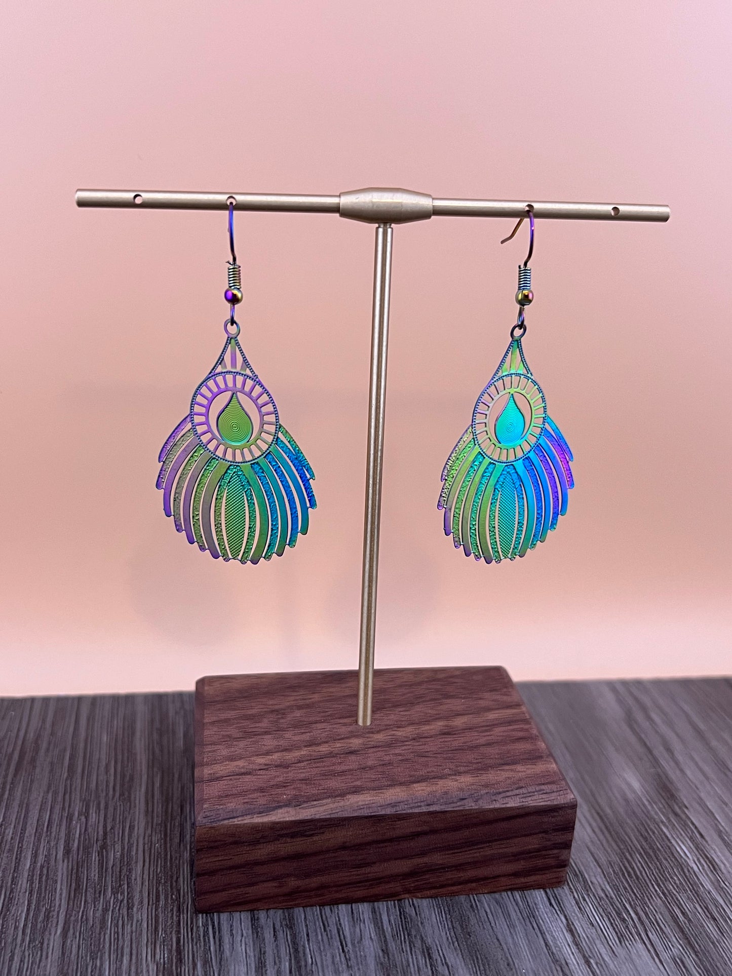 Very Cute Oil Spill Metal Earrings