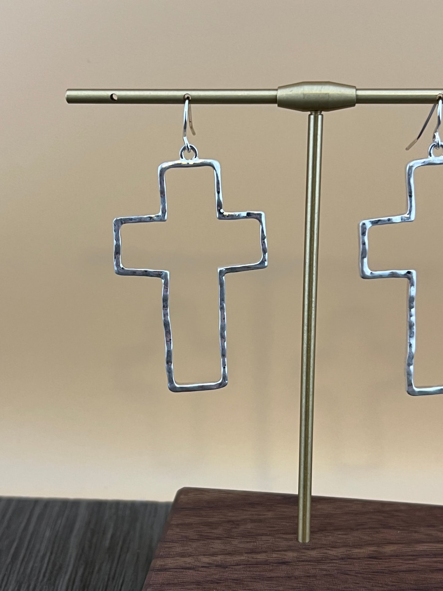 Cute Silver Cross Earrings